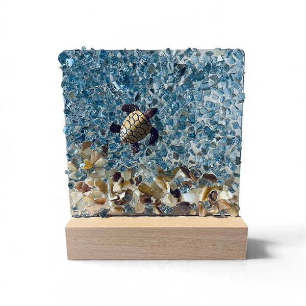 Free Standing Nightlight Turtle Glass