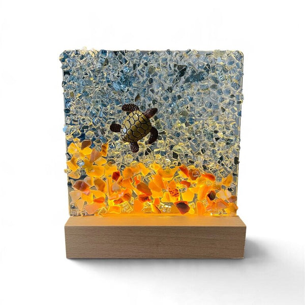 Free Standing Nightlight Turtle Glass