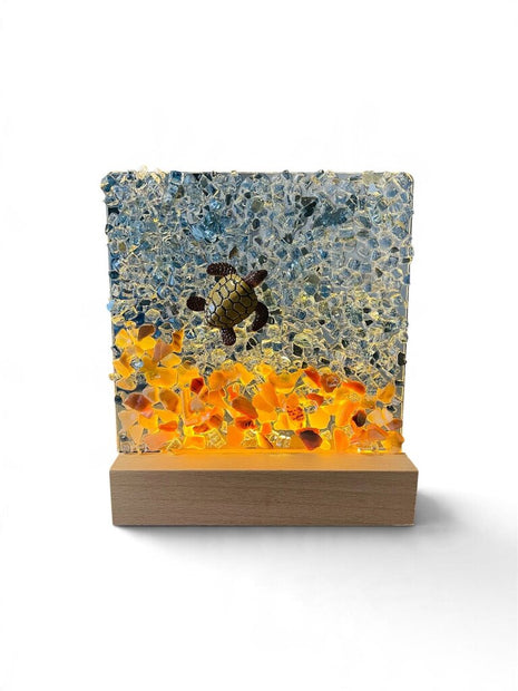 Free Standing Nightlight Turtle Glass