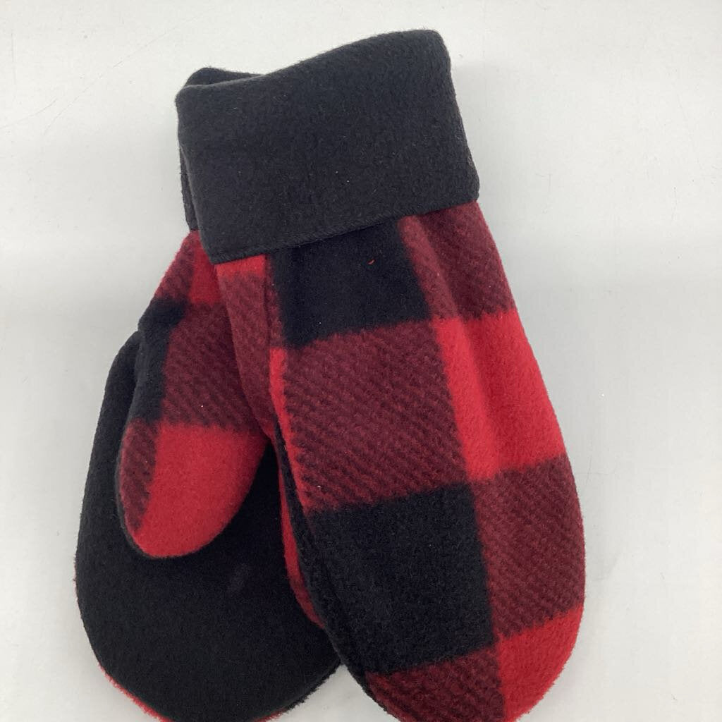 Fleece Mitten - Red Buffalo Check