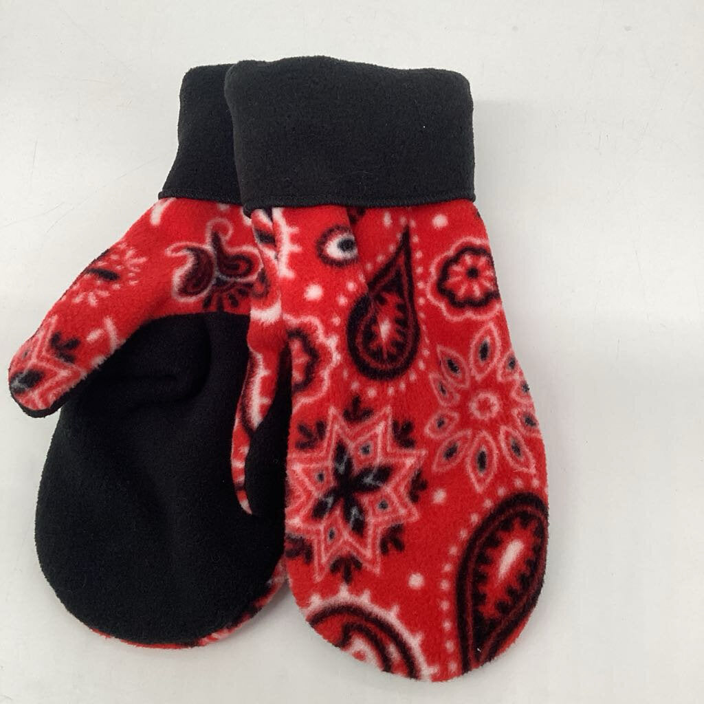 Fleece Mitten - Red Bandana