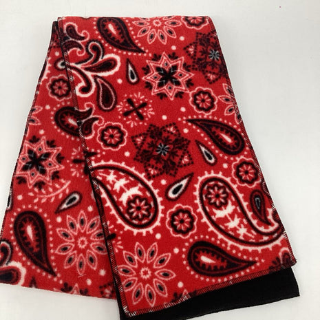 Fleece Scarf - Red Bandana
