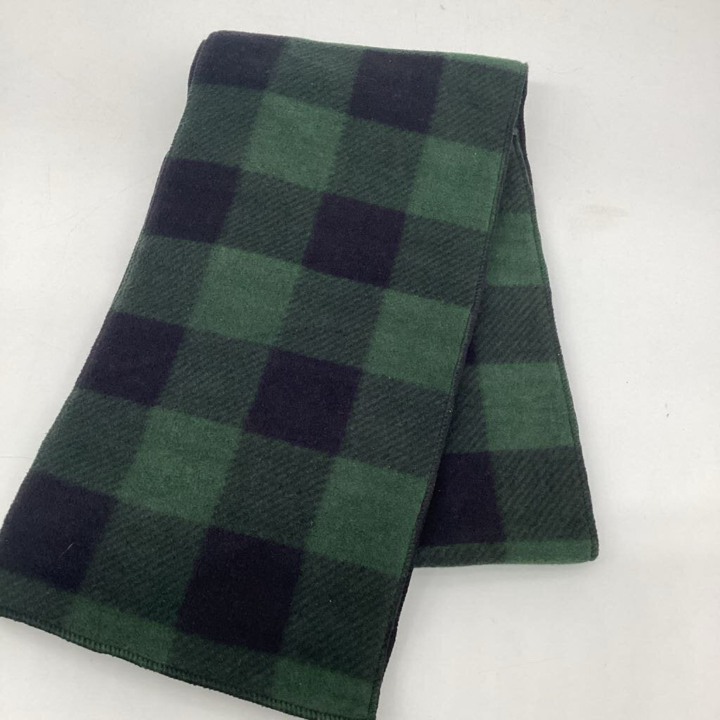 Fleece Scarf - Green Buffalo Check