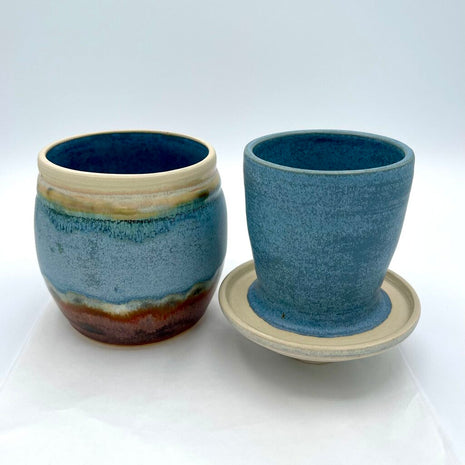 Butter Bell- Copper/Blue/White