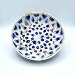 Pasta Plate- Cobalt/White Flux - view 2