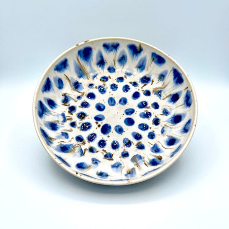 Pasta Plate- Cobalt/White Flux