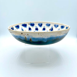 Pasta Plate- Cobalt/White Flux - view 3