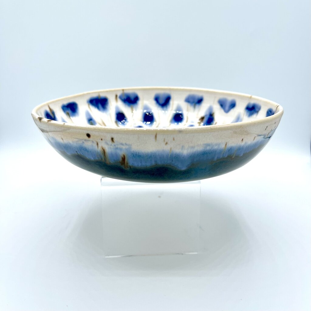 Pasta Plate- Cobalt/White Flux