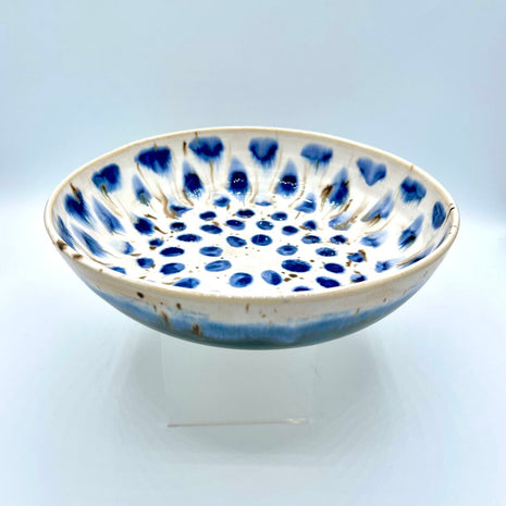 Pasta Plate- Cobalt/White Flux