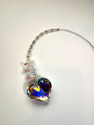Heart AB Clear 45mm Suncatcher