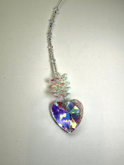 Heart AB Clear 40mm Suncatcher