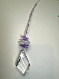 Triangle Lilac/Clear 63mm Suncatcher