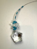 Star Aqua/Clear 45mm Suncatcher
