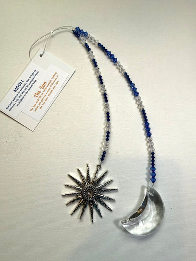Sun and Moon Blue Double Suncatcher