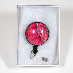1.25" Badge Reel - Gift Box - red black - view 2