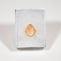 Adjustable Ring large Drop - Gift Box - 3/4" pink shimmer of gold on gold