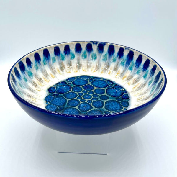Serving Bowl- Sapphire Peacock