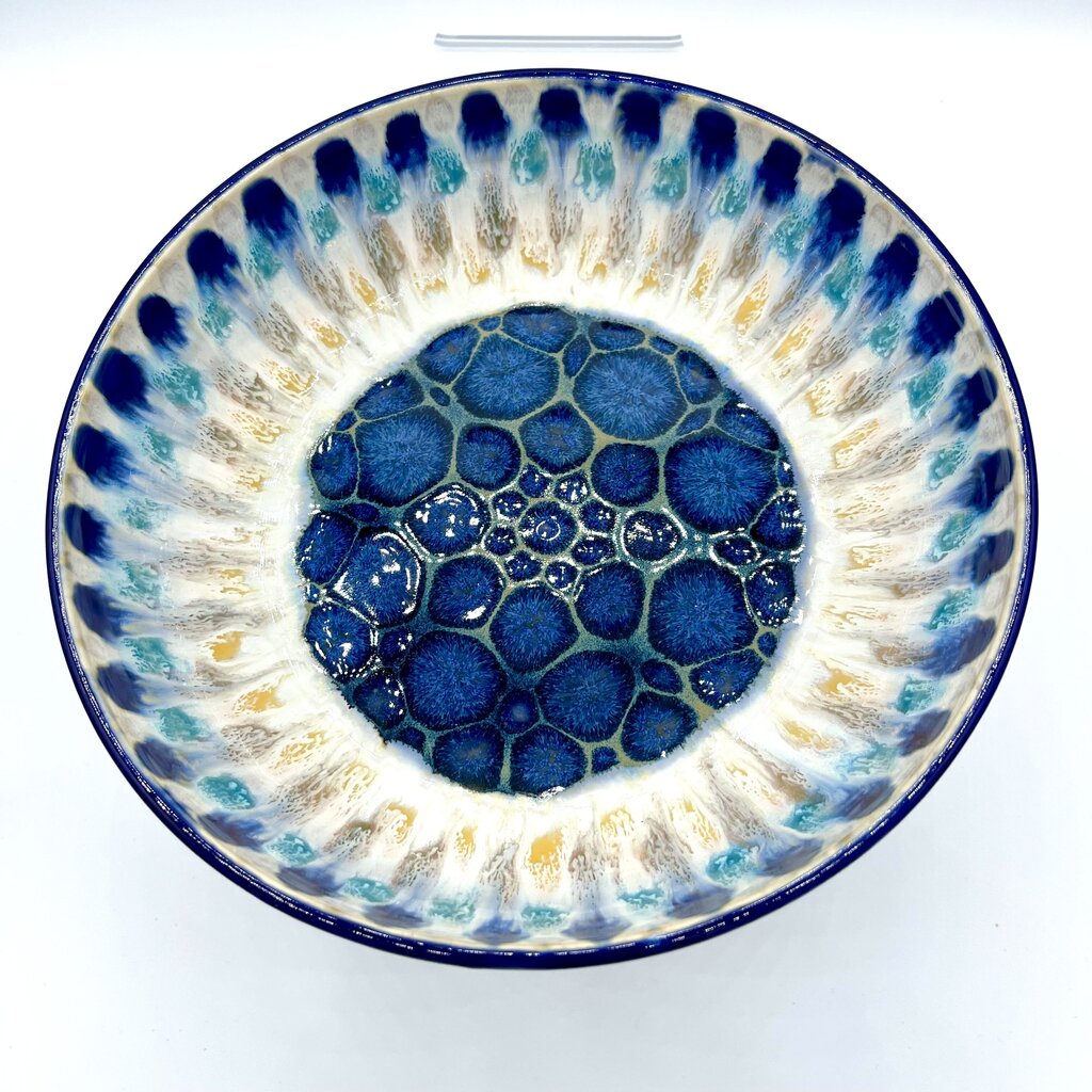 Serving Bowl- Sapphire Peacock