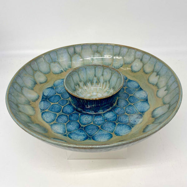 Chip/Dip Dish- Sapphire/Ice FP