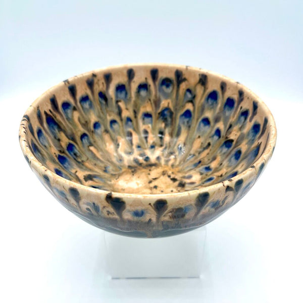 Soup/Cereal Bowl- Obsidian/Cobalt Peacock