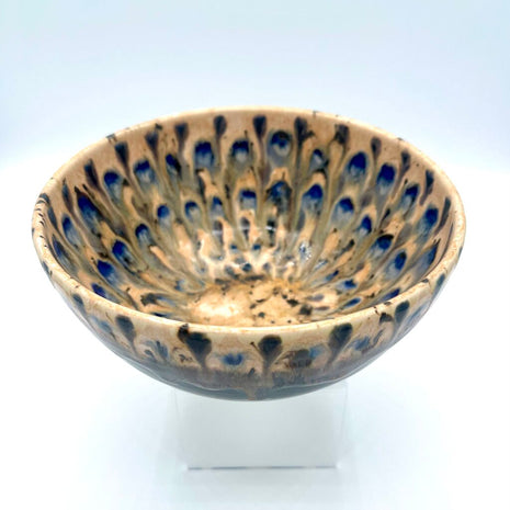 Soup/Cereal Bowl- Obsidian/Cobalt Peacock