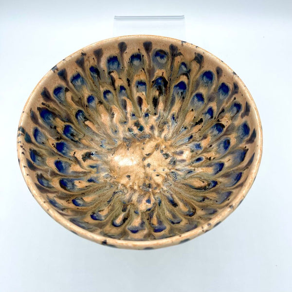 Soup/Cereal Bowl- Obsidian/Cobalt Peacock