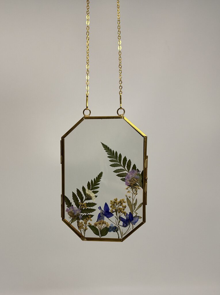 Emerald Frame w/ Pressed Florals