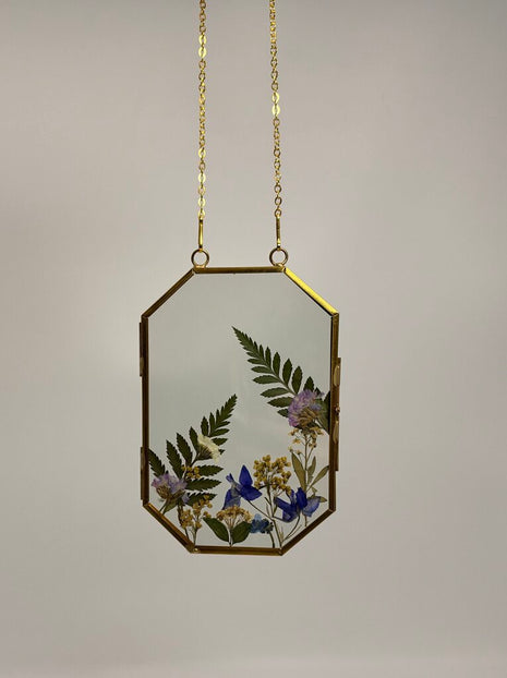 Emerald Frame w/ Pressed Florals