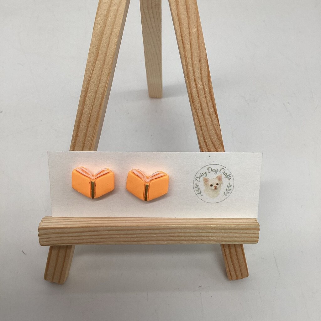 Book- bright orange stud