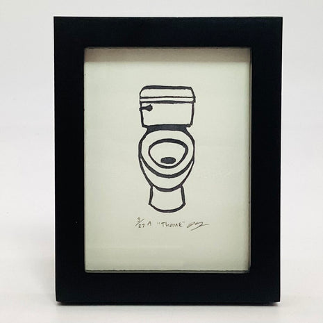 Throne - Toilet Eraser Art Print FRAMED