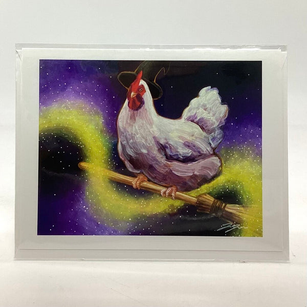Witchen - Witch Chicken Halloween Card