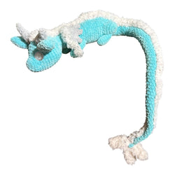 Crocheted long fur dragon plush - view 2
