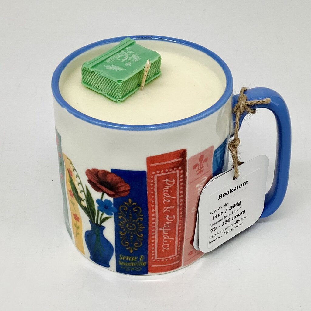 Bookstore (Bookshelf Mug) - Mug Candle - 100% Soy Wax
