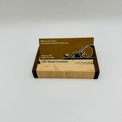 Business Card Holder (Walnut & Quilted Maple) - view 1