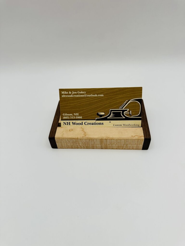 Business Card Holder (Walnut & Quilted Maple)