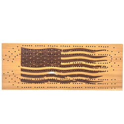 American Flag Cribbage Board - view 1