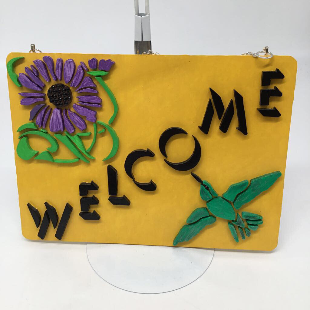 Indoor/Outdoor Welcome Bird Sign