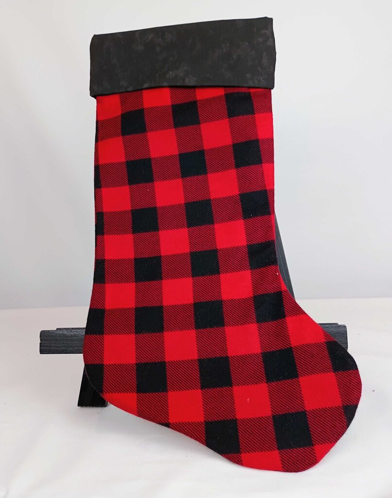 Stocking Red Buffalo Plaid Flannel