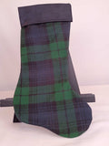 Stocking Flannel Navy and Green