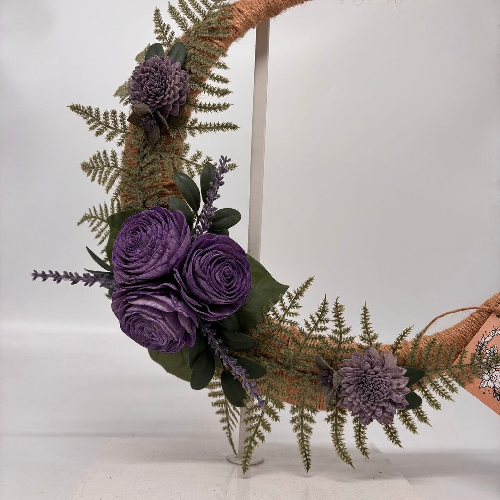 Purple Moon with Purple Sola Wood Flowers