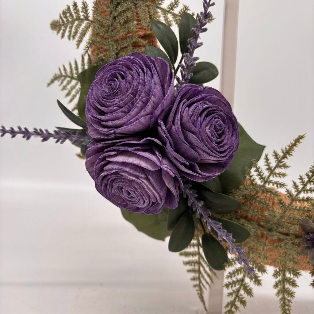 Purple Moon with Purple Sola Wood Flowers