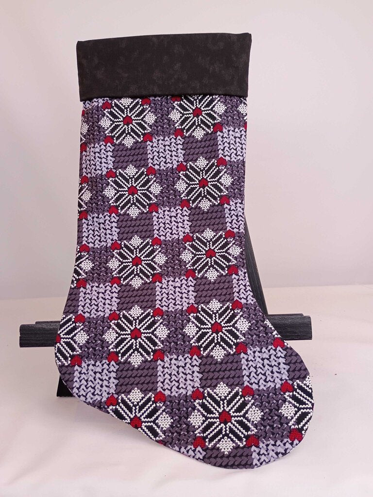 Stocking Knitted Snowflakes