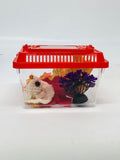 Ghost Dog Desk Pet with Purple Plant