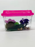 Lavender and Tan Flower Buddy Desk Pet