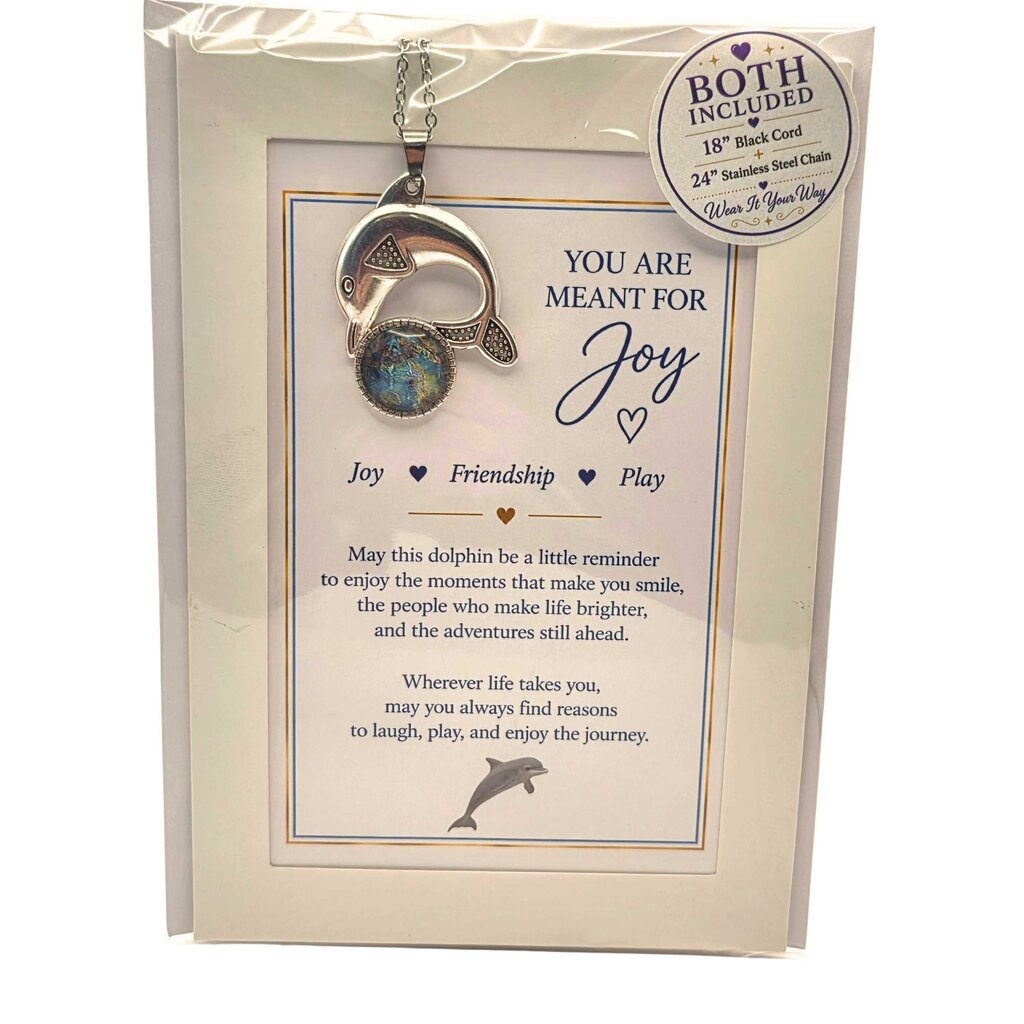 You Are Meant For Joy Dolphin Keepsake Pendant