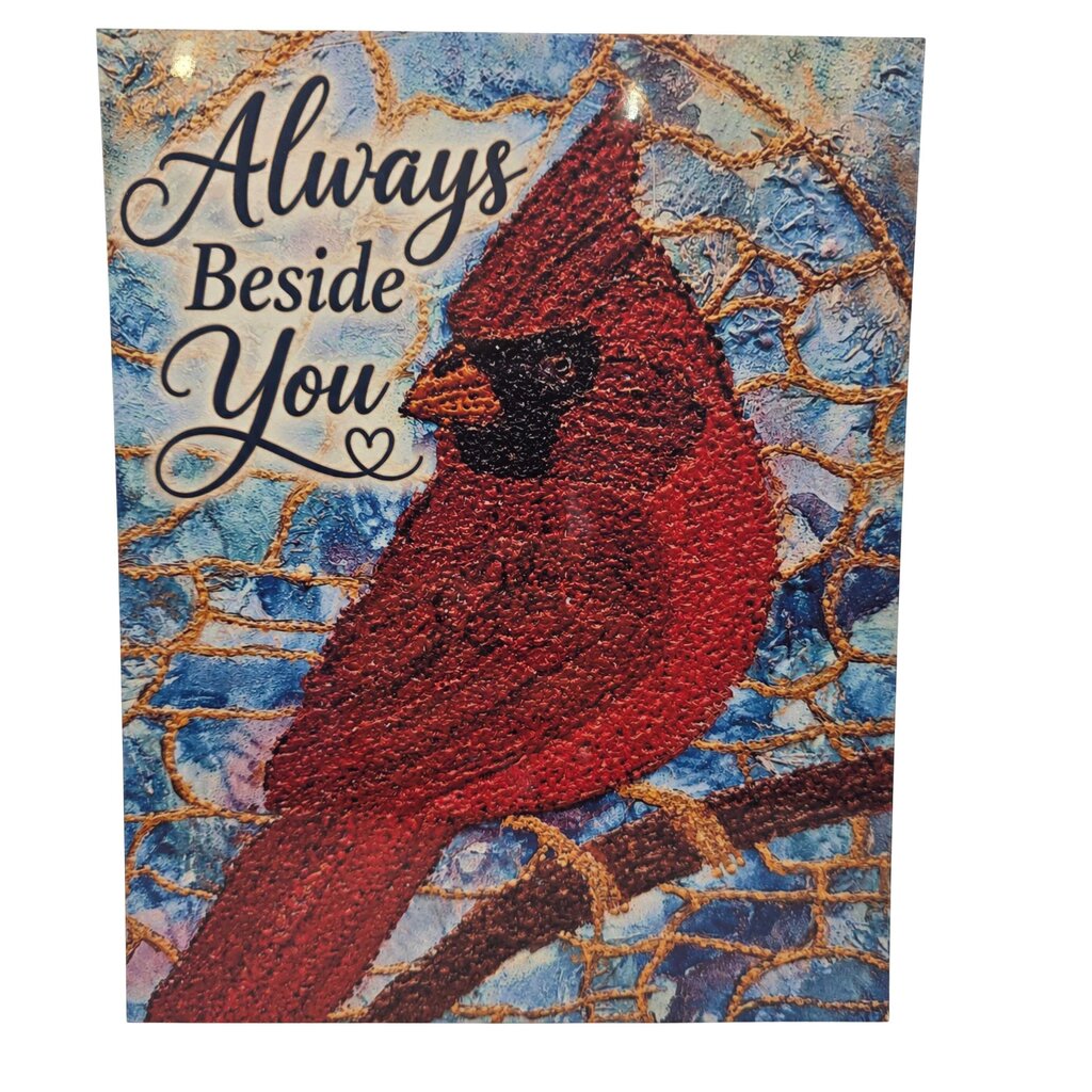 Always Beside You Cardinal Aluminum Print