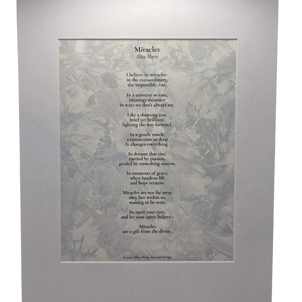 Miracles Poetry Print