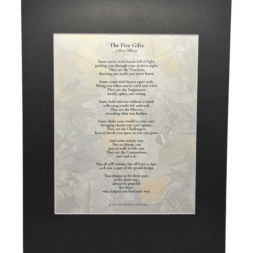 The Five Gifts Poetry Print