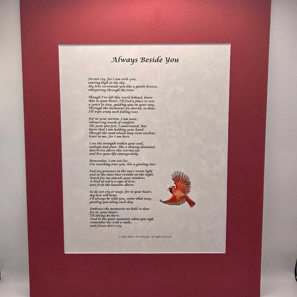 Always Beside You Poetry Print