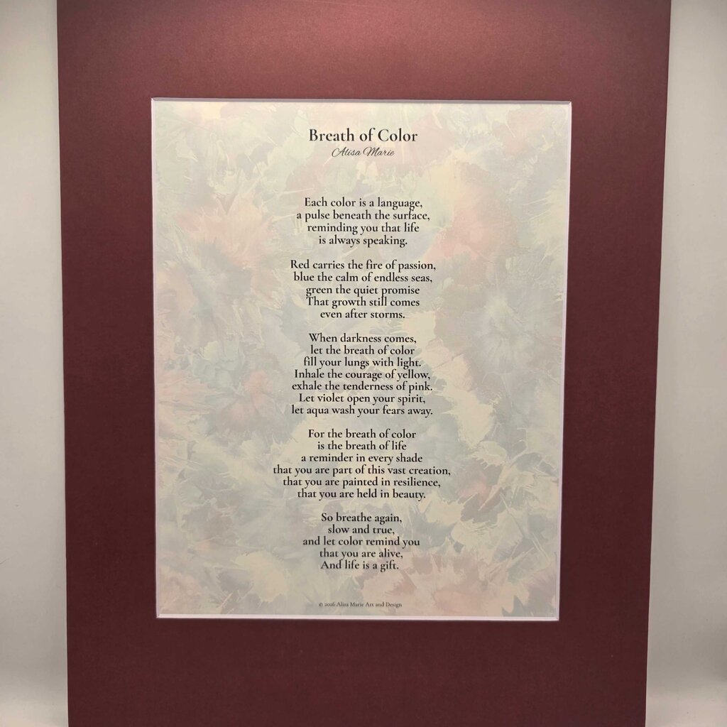 Breath of Color Poetry Print